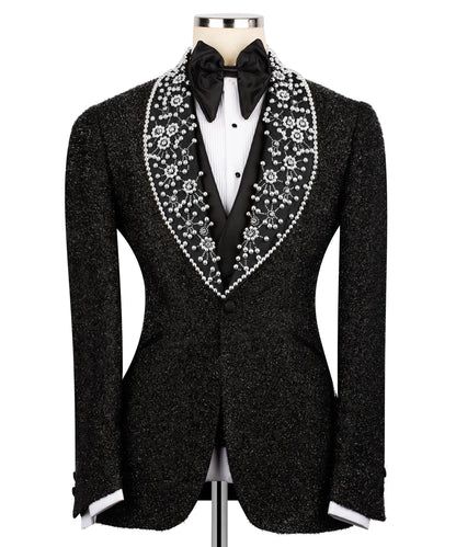 Sparkling Tuxedo With Crystal Embellishments