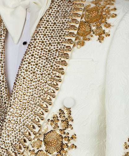 Ornately Patterned Embellished Tuxedo