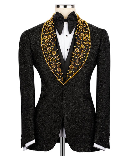 Sparkling Tuxedo With Crystal Embellishments