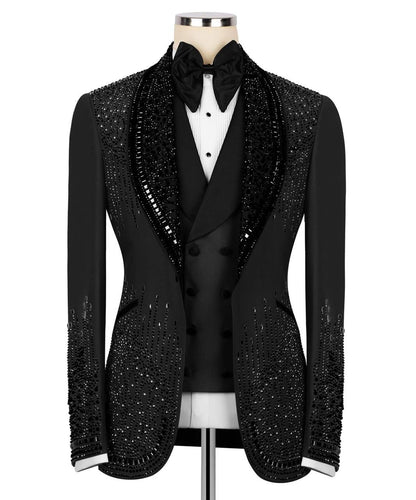 Custom Made Stone Embroidered Tuxedo