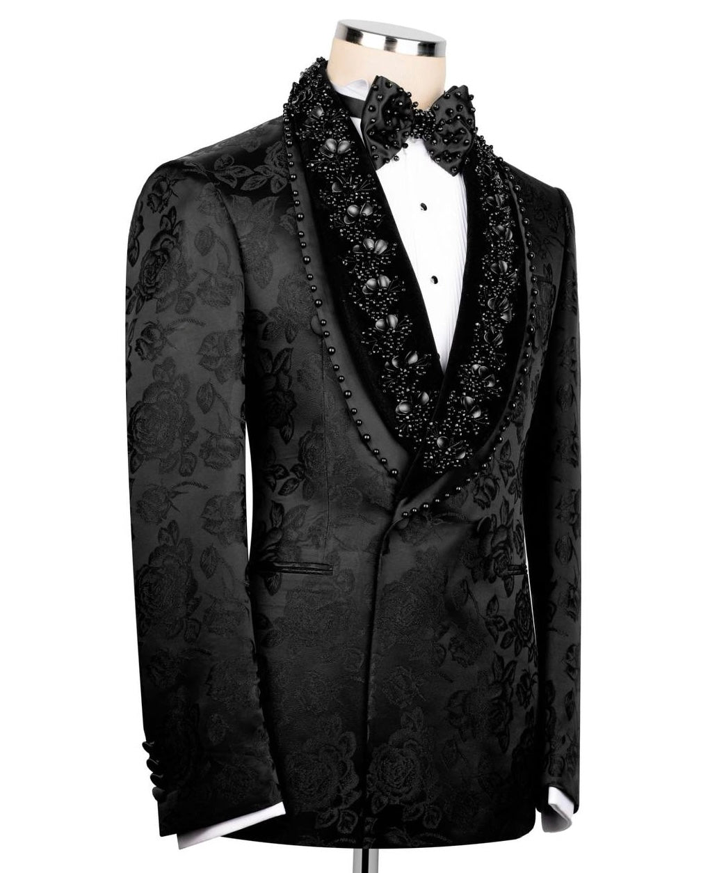 Floral Pattern Embellished Tuxedo