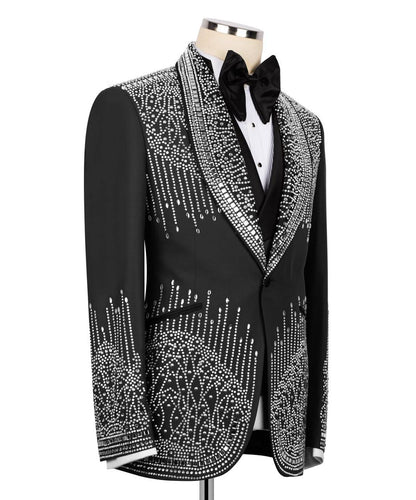 Custom Made Stone Embroidered Tuxedo