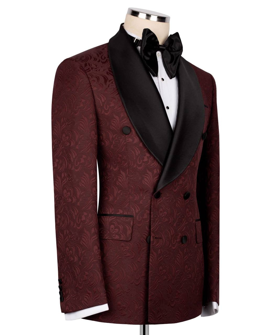 Burgundy Paisley Shawl Tuxedo