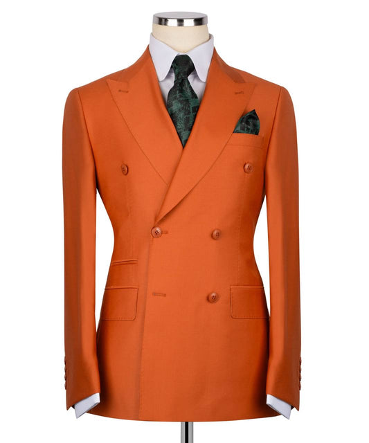Orange Double Breasted Suit