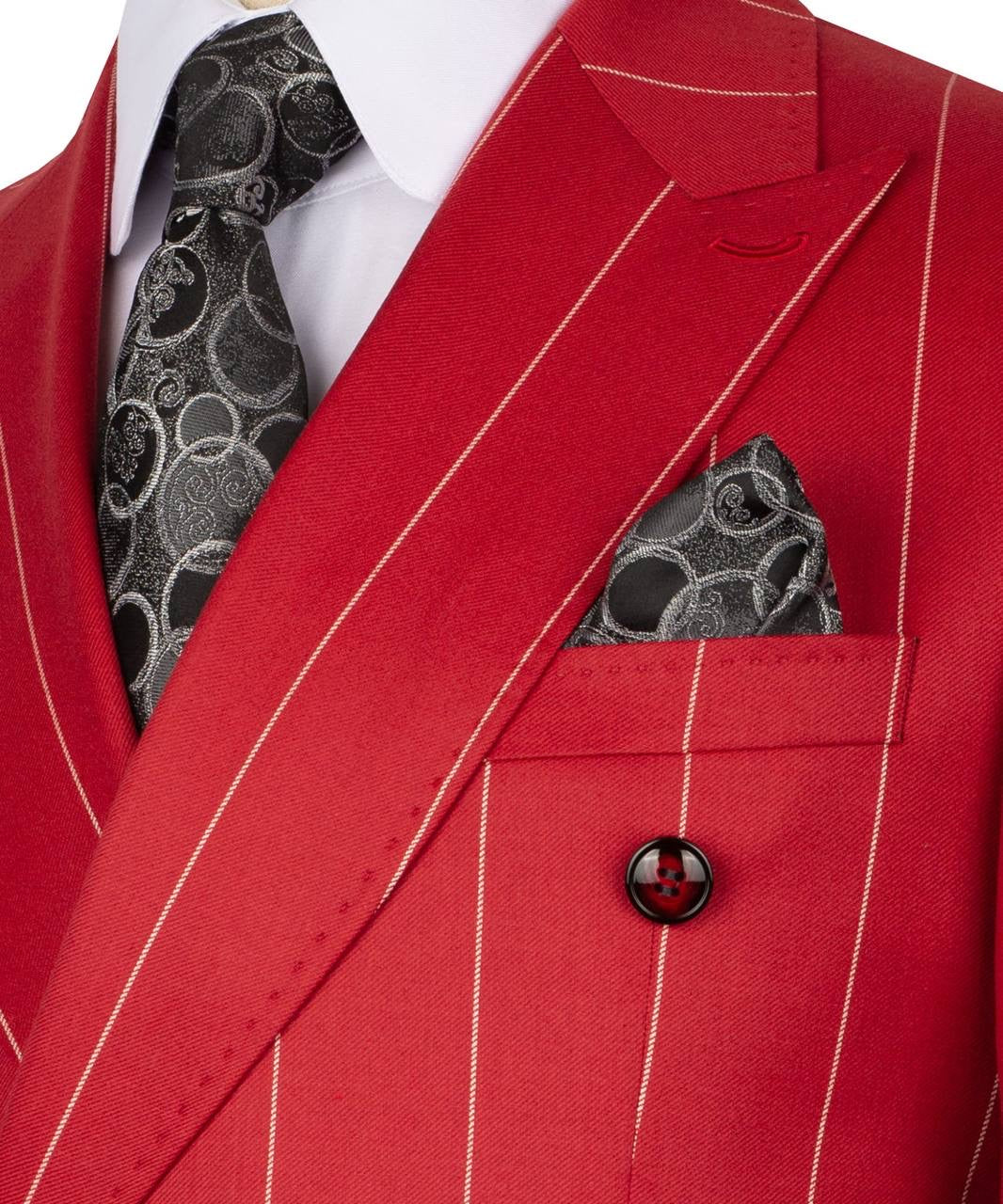 Pinstripe Double Breasted Suit