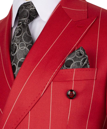 Pinstripe Double Breasted Suit