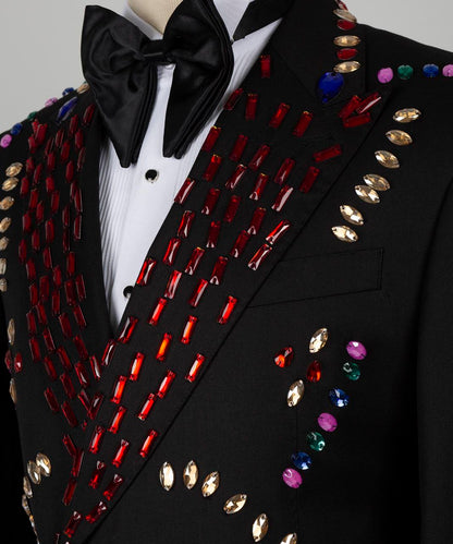 Crystal Colored Stone Custom Design Tuxedo