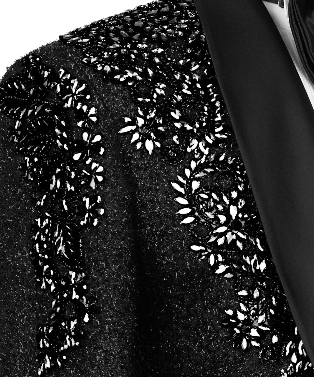 Sparkling Tuxedo with Crystal Embellished