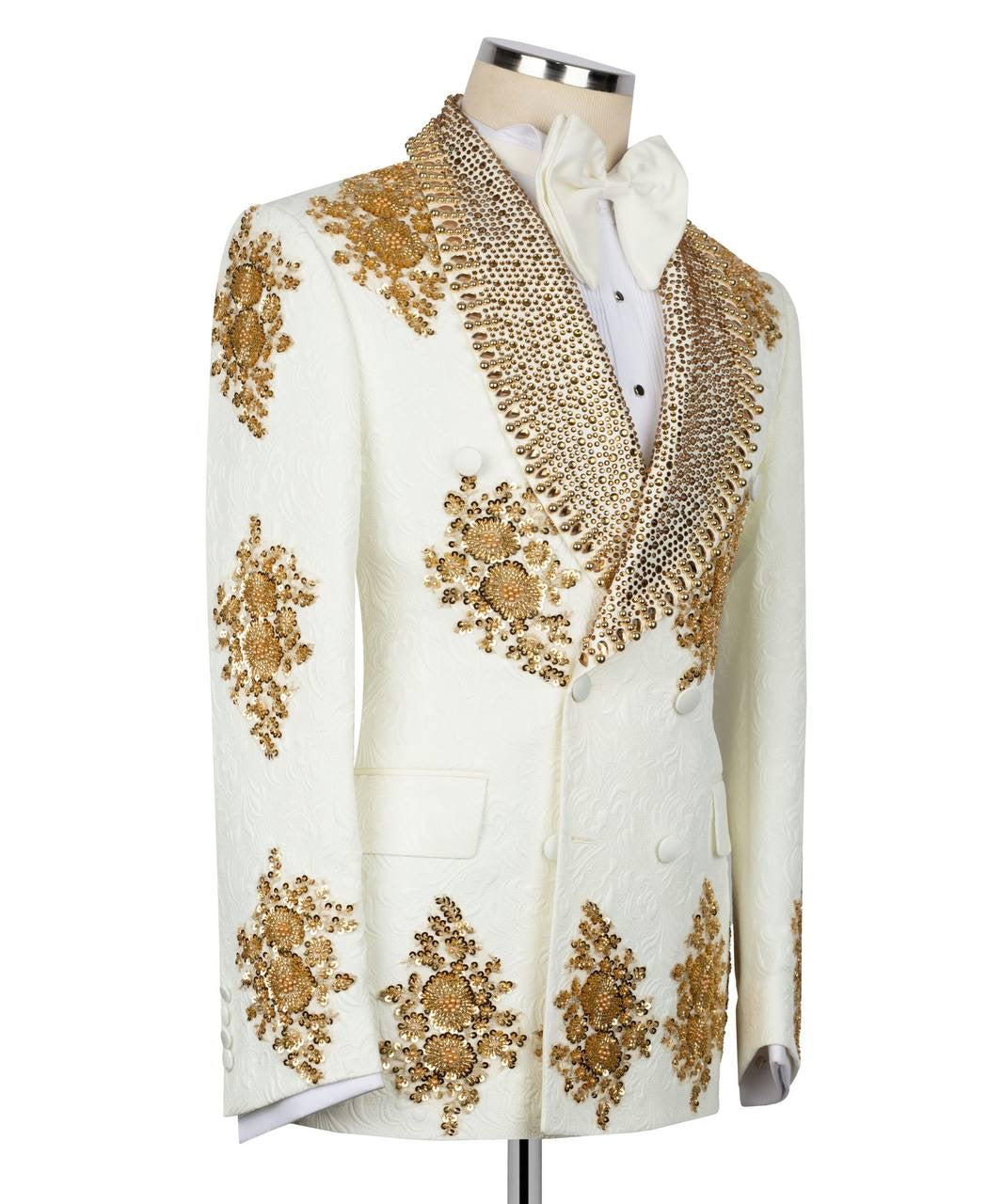 Ornately Patterned Embellished Tuxedo