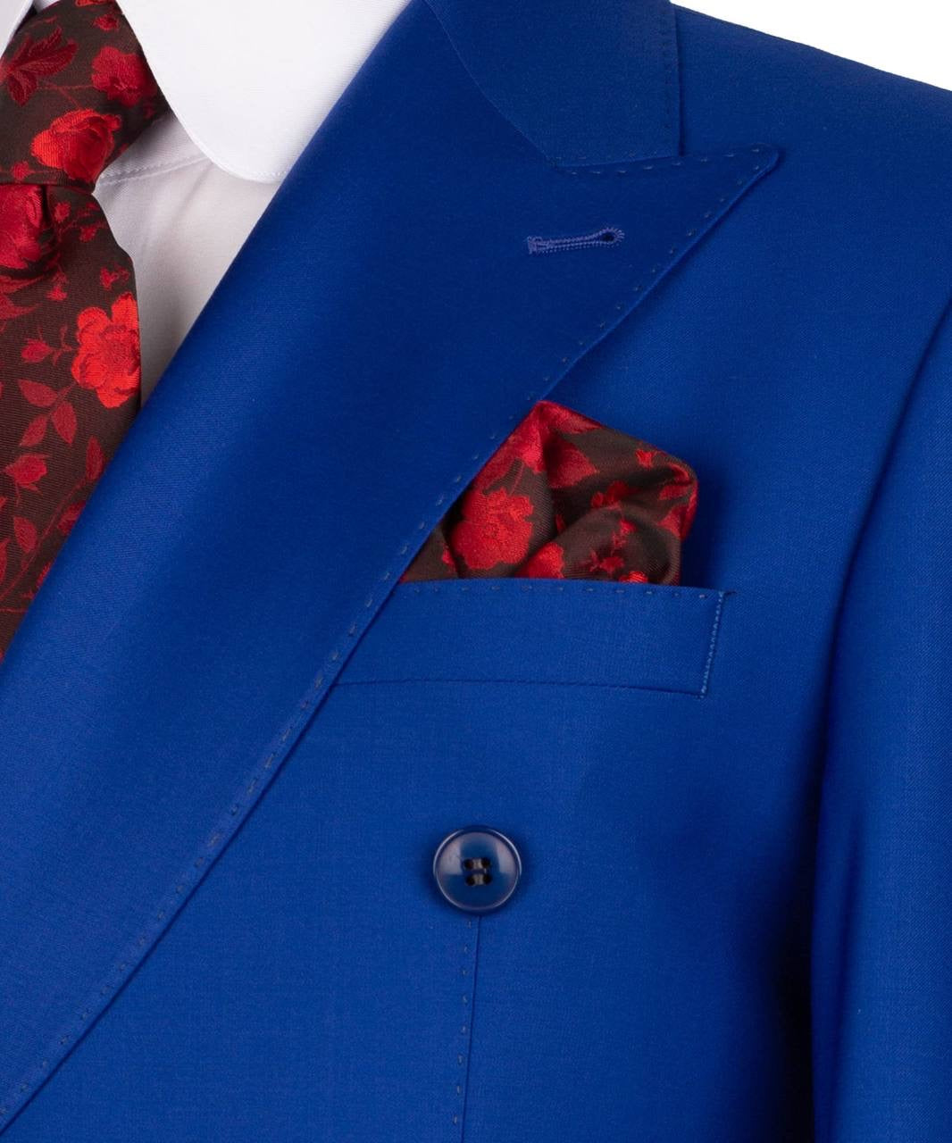 Dark Blue Double Breasted Suit