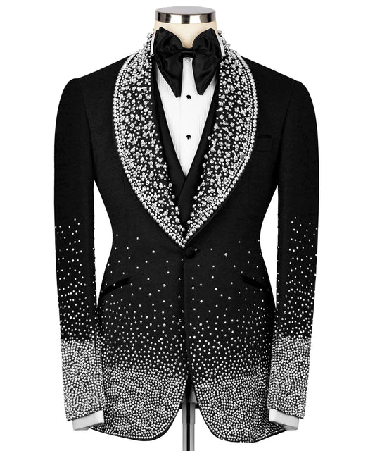 Exclusive Design Stone Embellished Tuxedo
