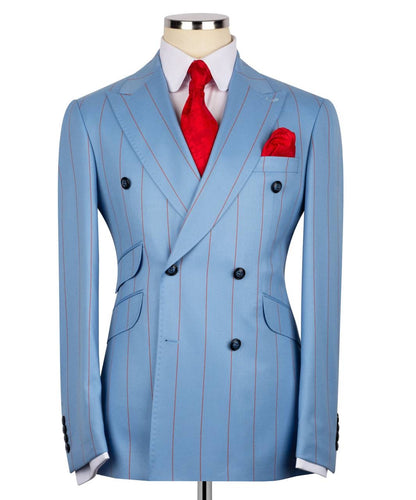 Pinstripe Double Breasted Suit