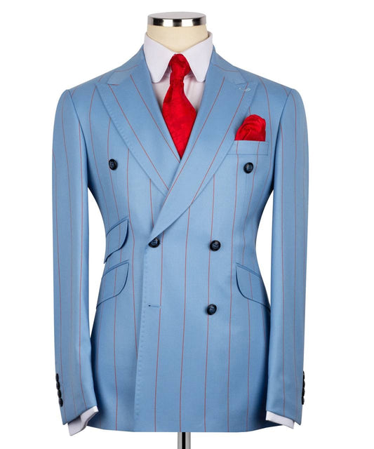 Pinstripe Double Breasted Suit