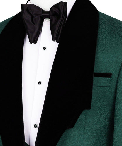 Green Stair-Step Collar Tuxedo