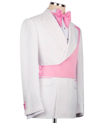 Custom Designed Tuxedo with Crossover Satin Panel