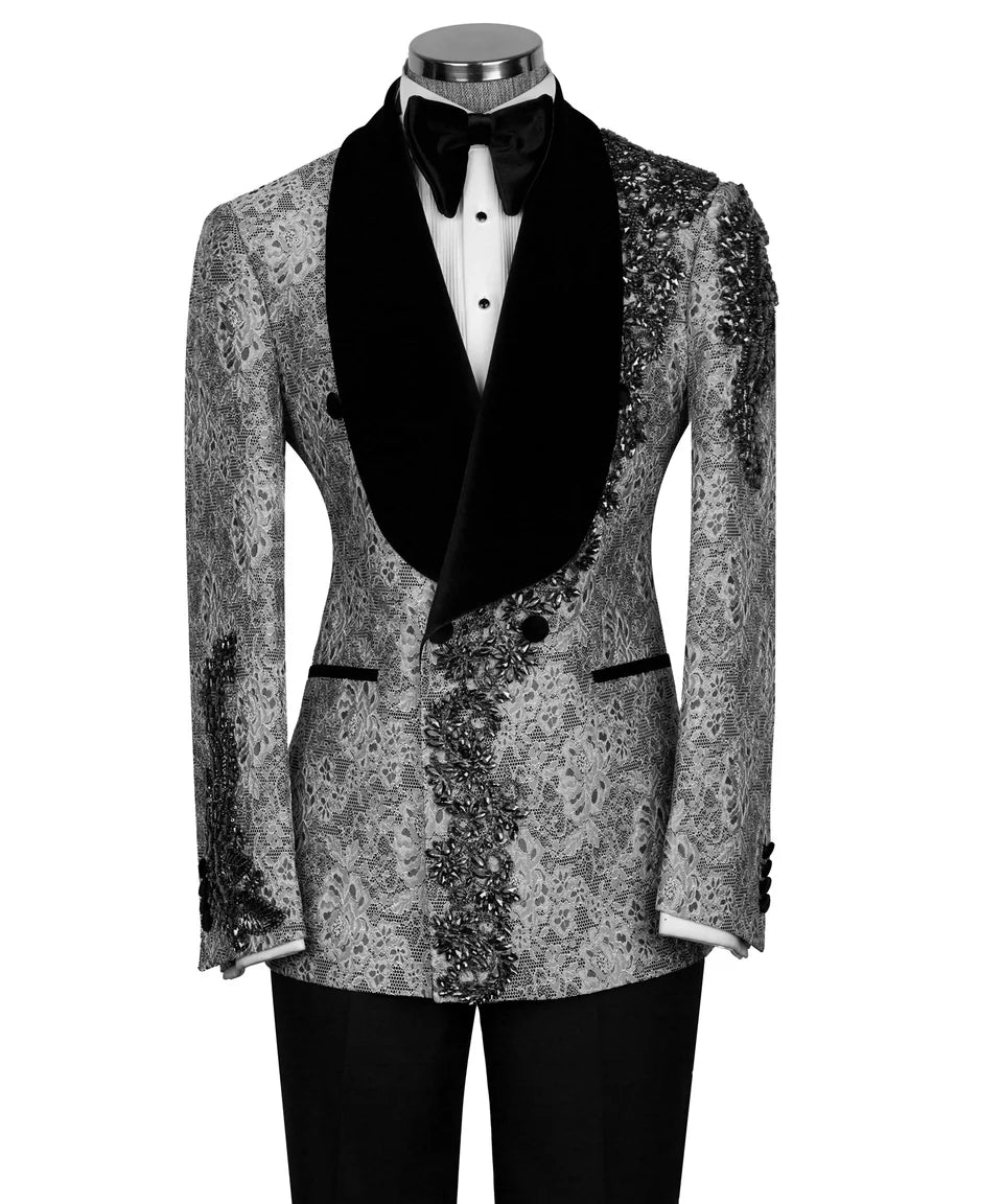 Embellished Jacquard Tuxedo