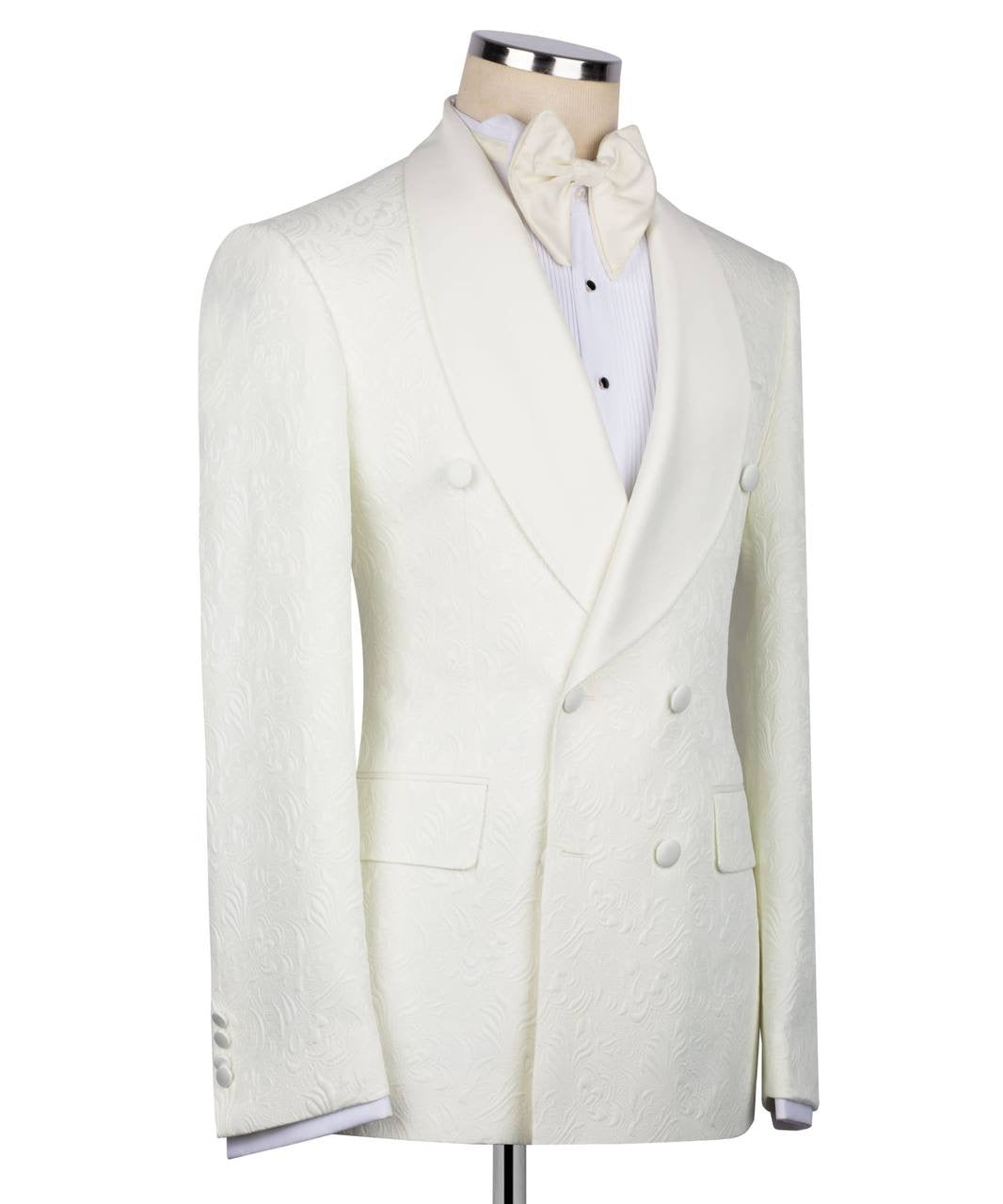 Off White Paisley Shawl Tuxedo