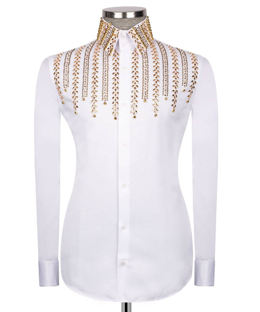 Crystal Embellished White Shirt