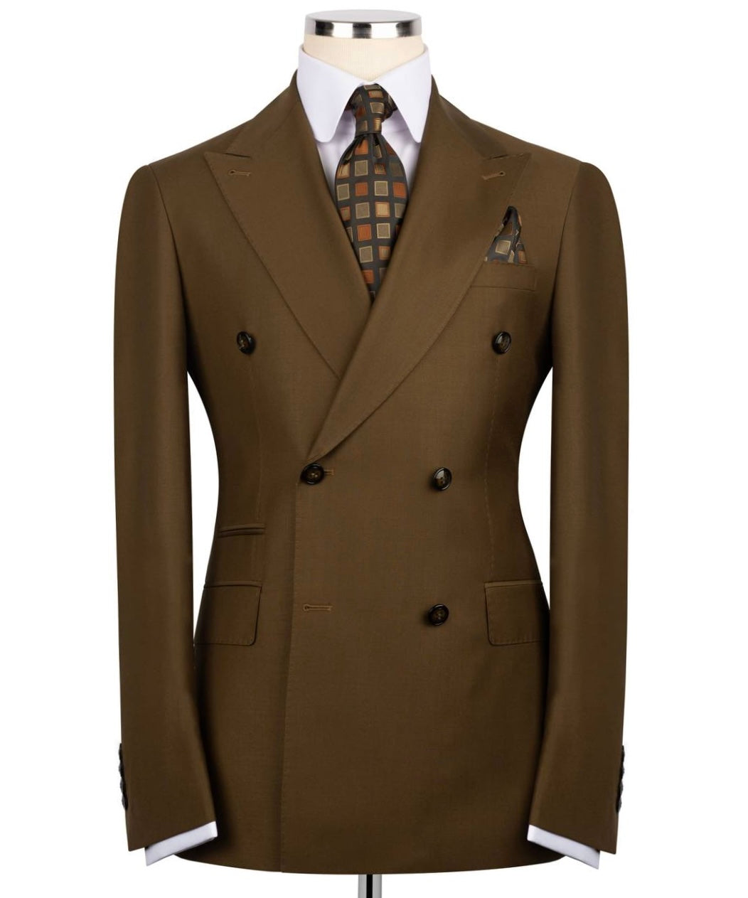 Chocolate Brown Double Breasted Suit