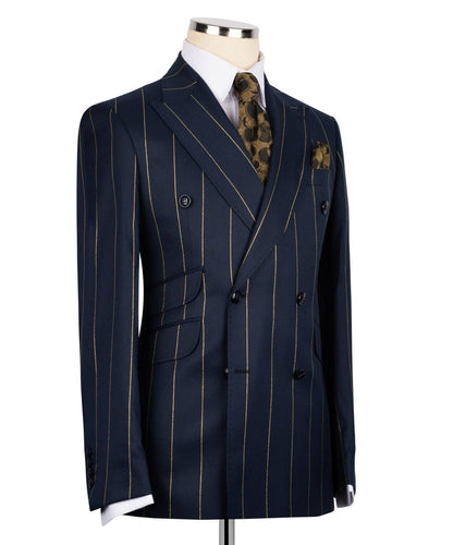 Pinstripe Double Breasted Suit