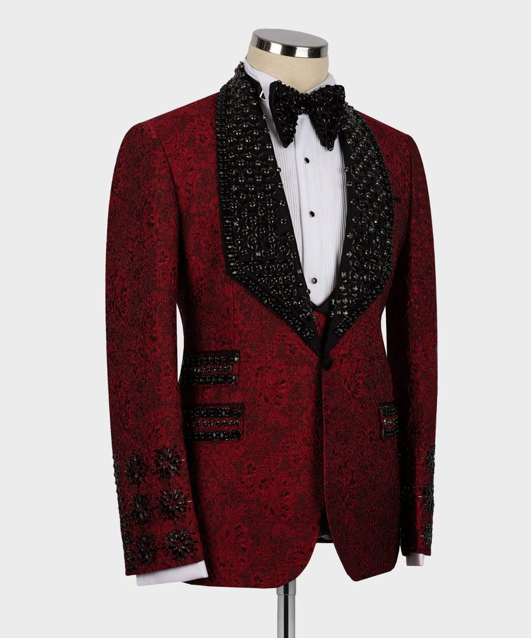 Exclusive Stone Embroidered Tuxedo