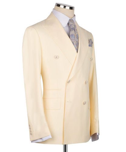 Ivory Double Breasted Suit