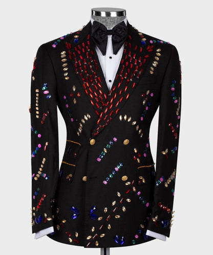 Crystal Colored Stone Custom Design Tuxedo