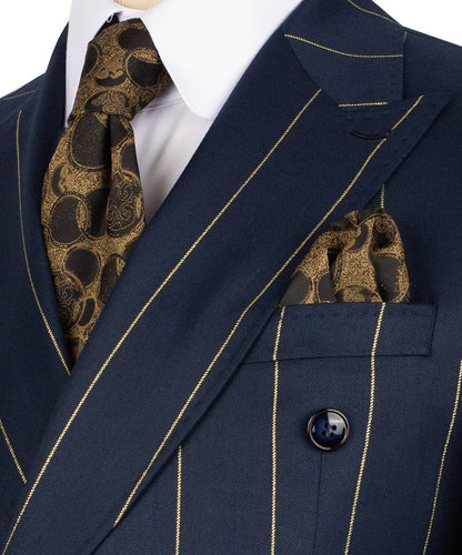 Pinstripe Double Breasted Suit