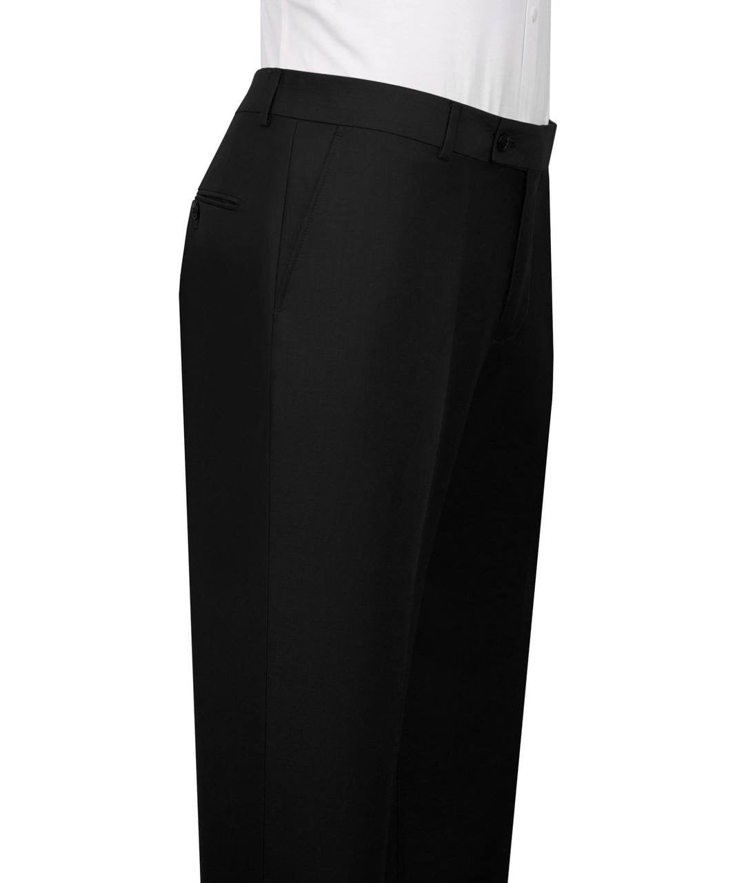 Three Piece Black Wool Suit