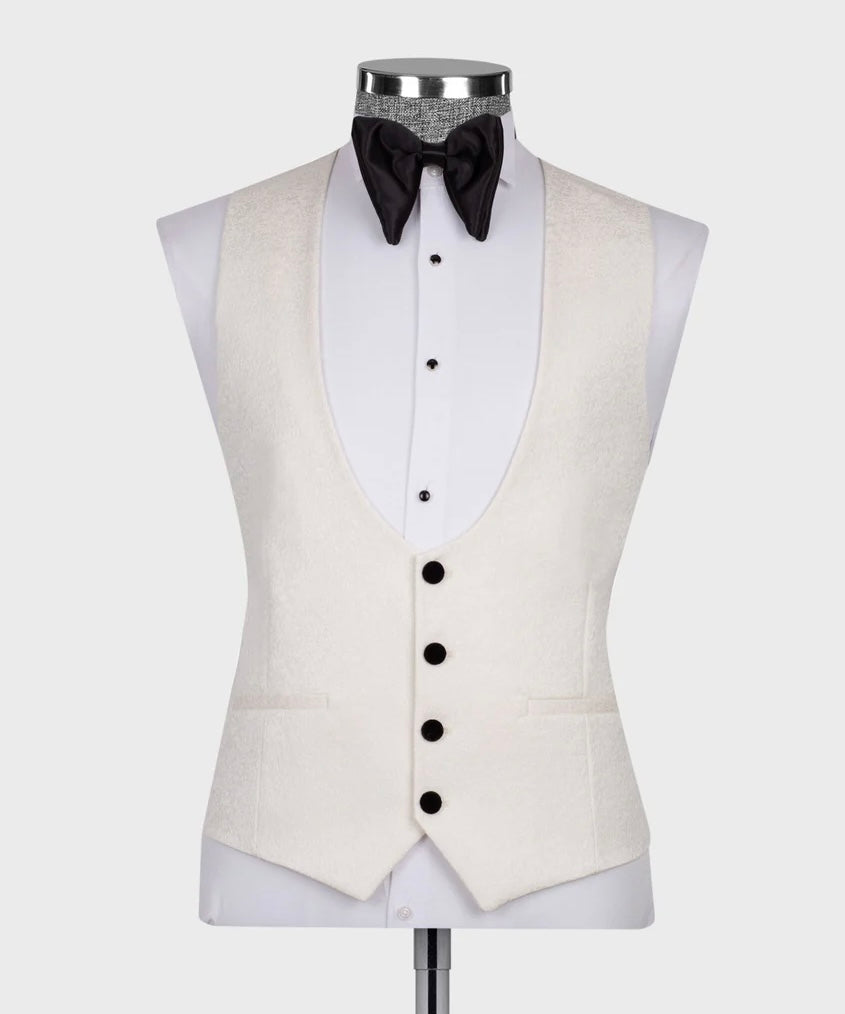 Velvet Lapel Cream Tuxedo