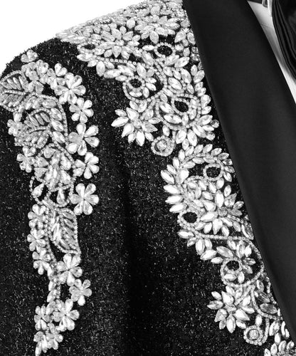 Sparkling Tuxedo with Crystal Embellished