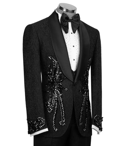 Exclusive Tuxedo With Crystal Embellished
