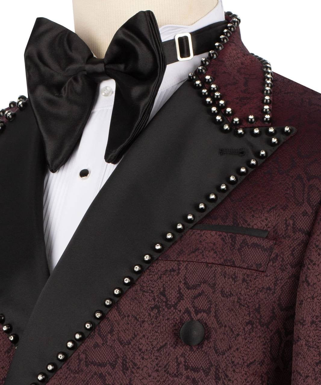 Custom Design Stone Embellished Mens Tuxedo