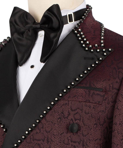 Custom Design Stone Embellished Mens Tuxedo