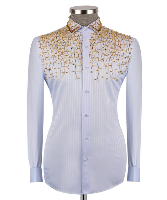 Stone Embroidered Cotton Shirt