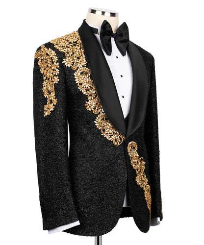 Sparkling Tuxedo with Crystal Embellished