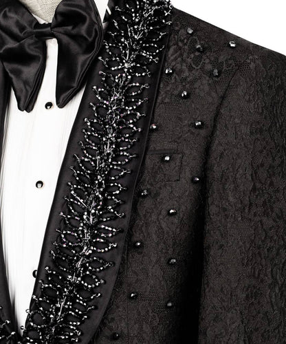 Exclusive Tuxedo With Stone Embellished