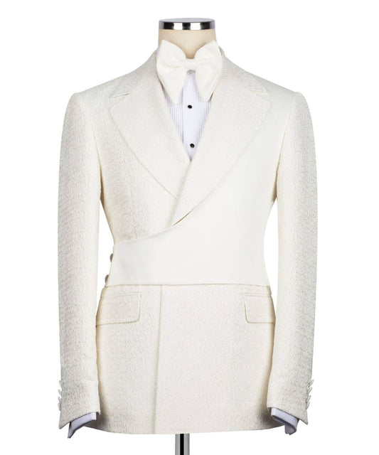 Custom Designed Tuxedo with Crossover Satin Panel