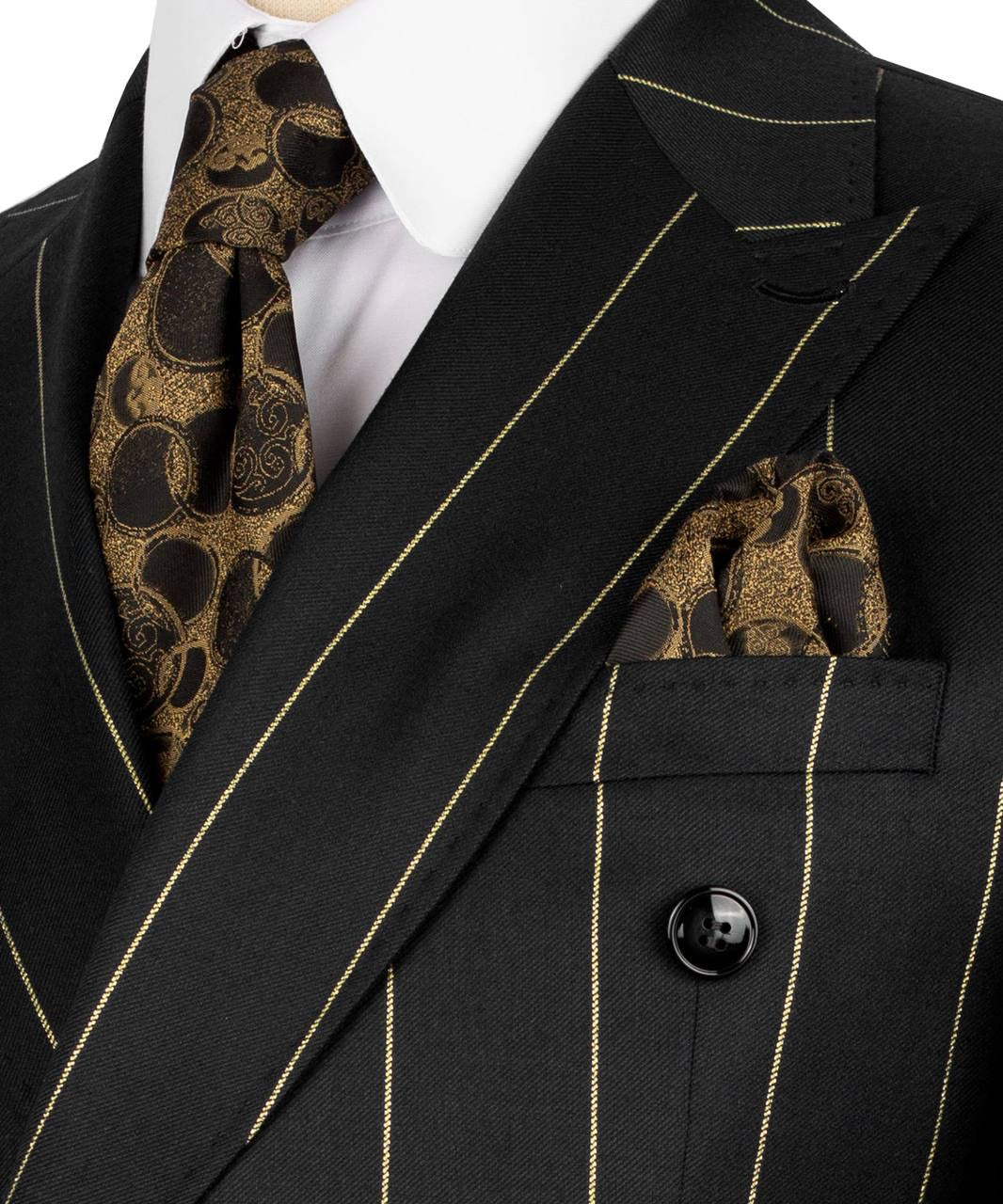 Pinstripe Double Breasted Suit