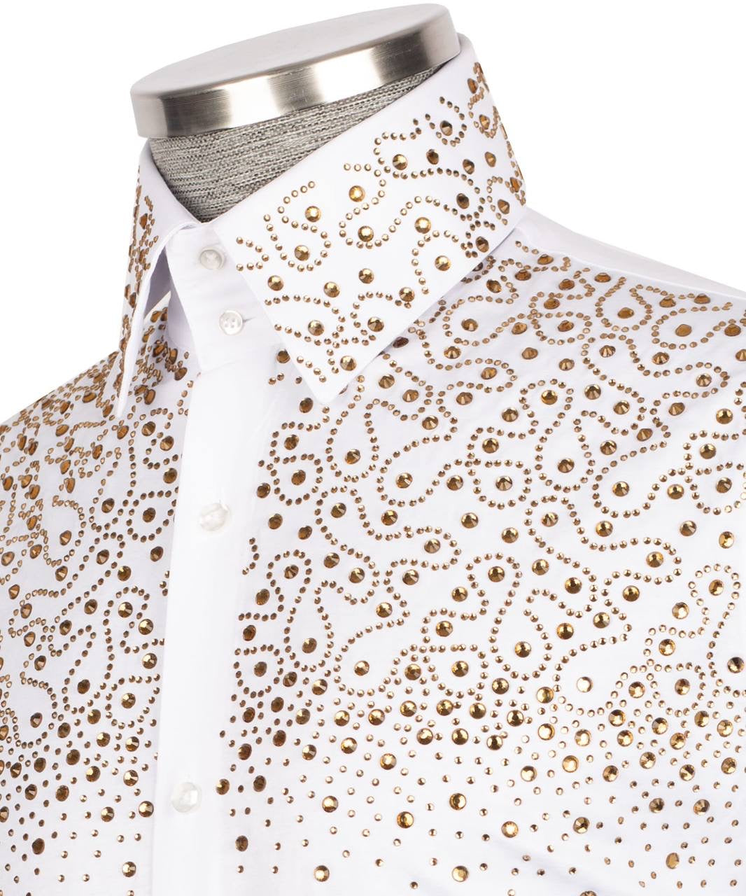 Crystal Embellished White Shirt