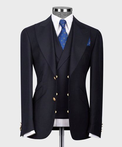 Formal Suit With Gold Button