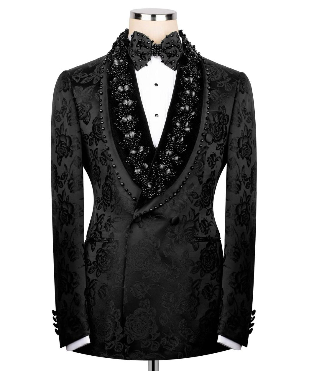 Floral Pattern Embellished Tuxedo