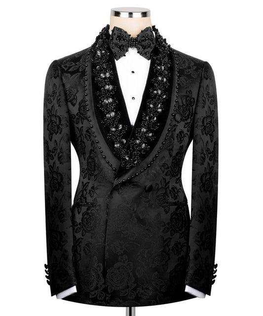 Floral Pattern Embellished Tuxedo