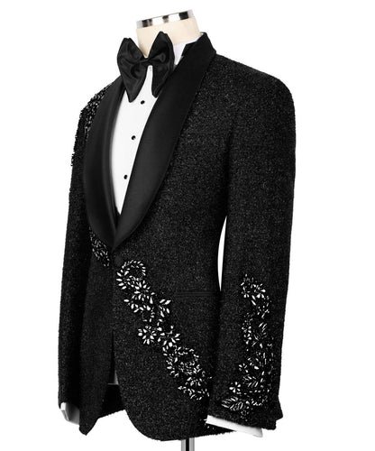 Sparkling Tuxedo with Crystal Embellished