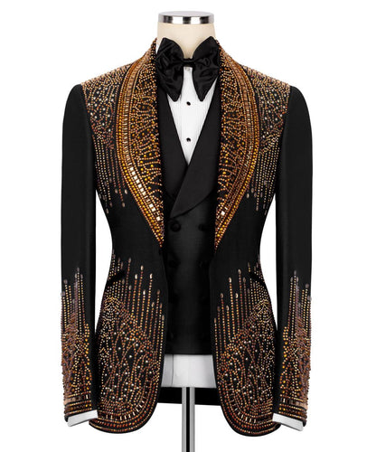 Custom Made Stone Embroidered Tuxedo