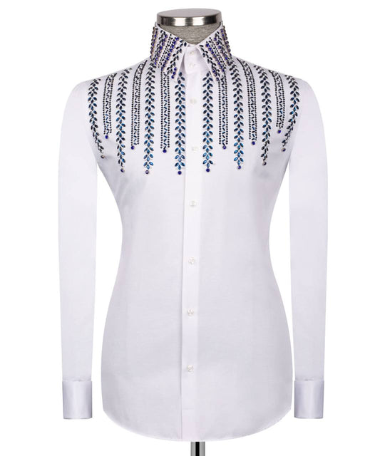 Crystal Embellished White Shirt