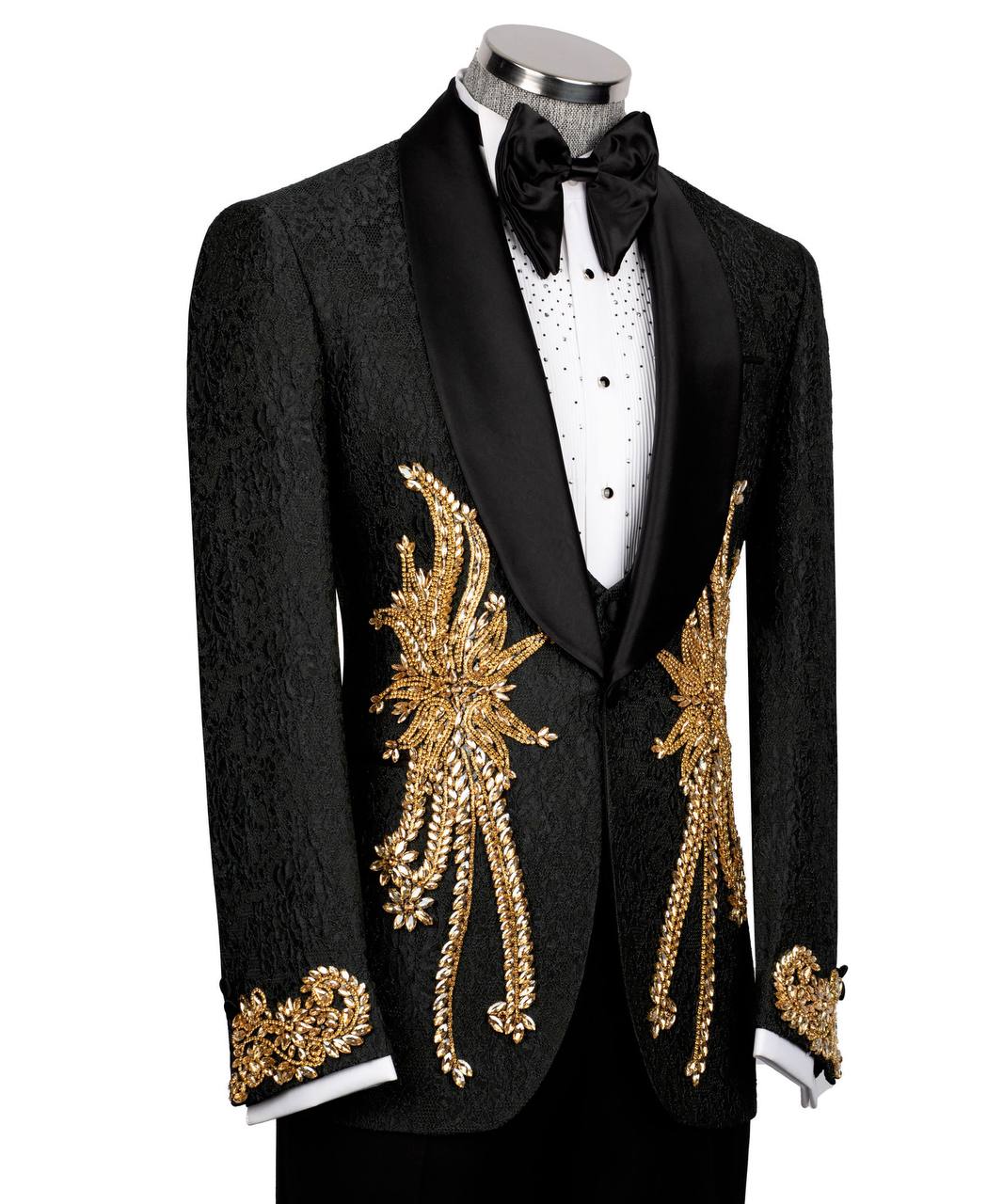 Exclusive Tuxedo With Crystal Embellished
