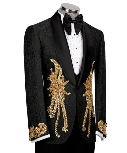 Exclusive Tuxedo With Crystal Embellished