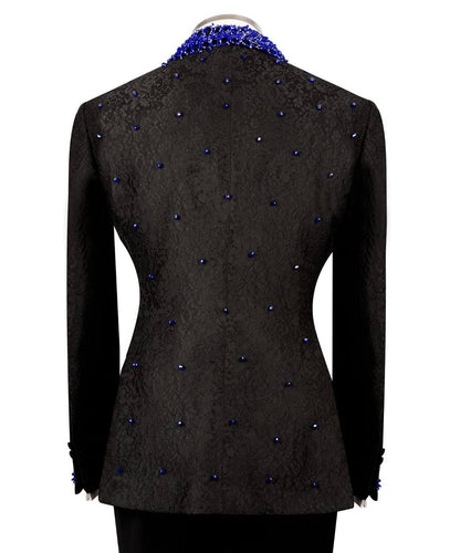 Exclusive Tuxedo With Stone Embellished