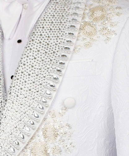 Ornately Patterned Embellished Tuxedo